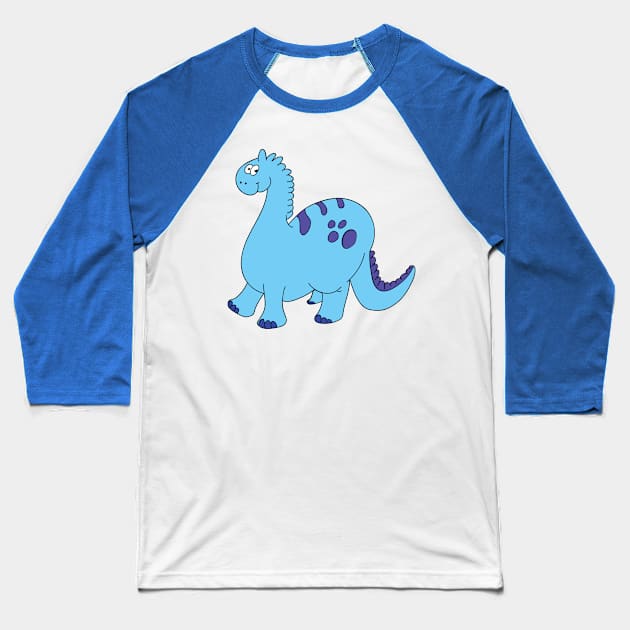 Brontosaurus Baseball T-Shirt by JulietLake